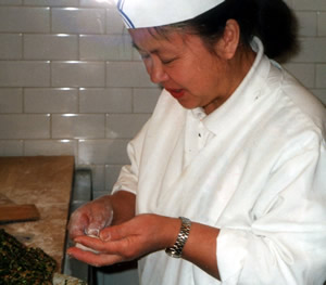 Making dumplings in Midtown 